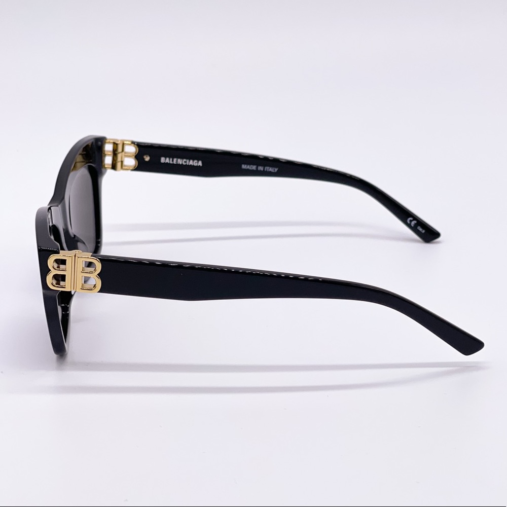 NEW BALENCIAGA BB0132S 001 BLACK CAT EYE SUNGLASSES - Picture 6 of 12